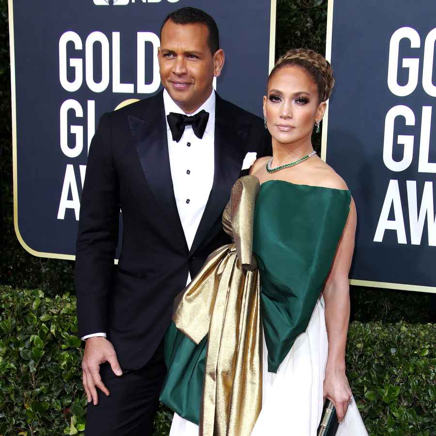 Jennifer Lopez Alex Rodriguez Heat Up the Red Carpet Golden Globes 2020