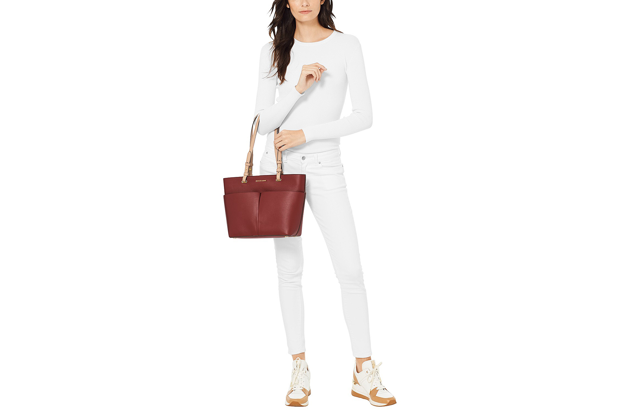 MICHAEL Michael Kors Bedford Pebble Leather Pocket Tote
