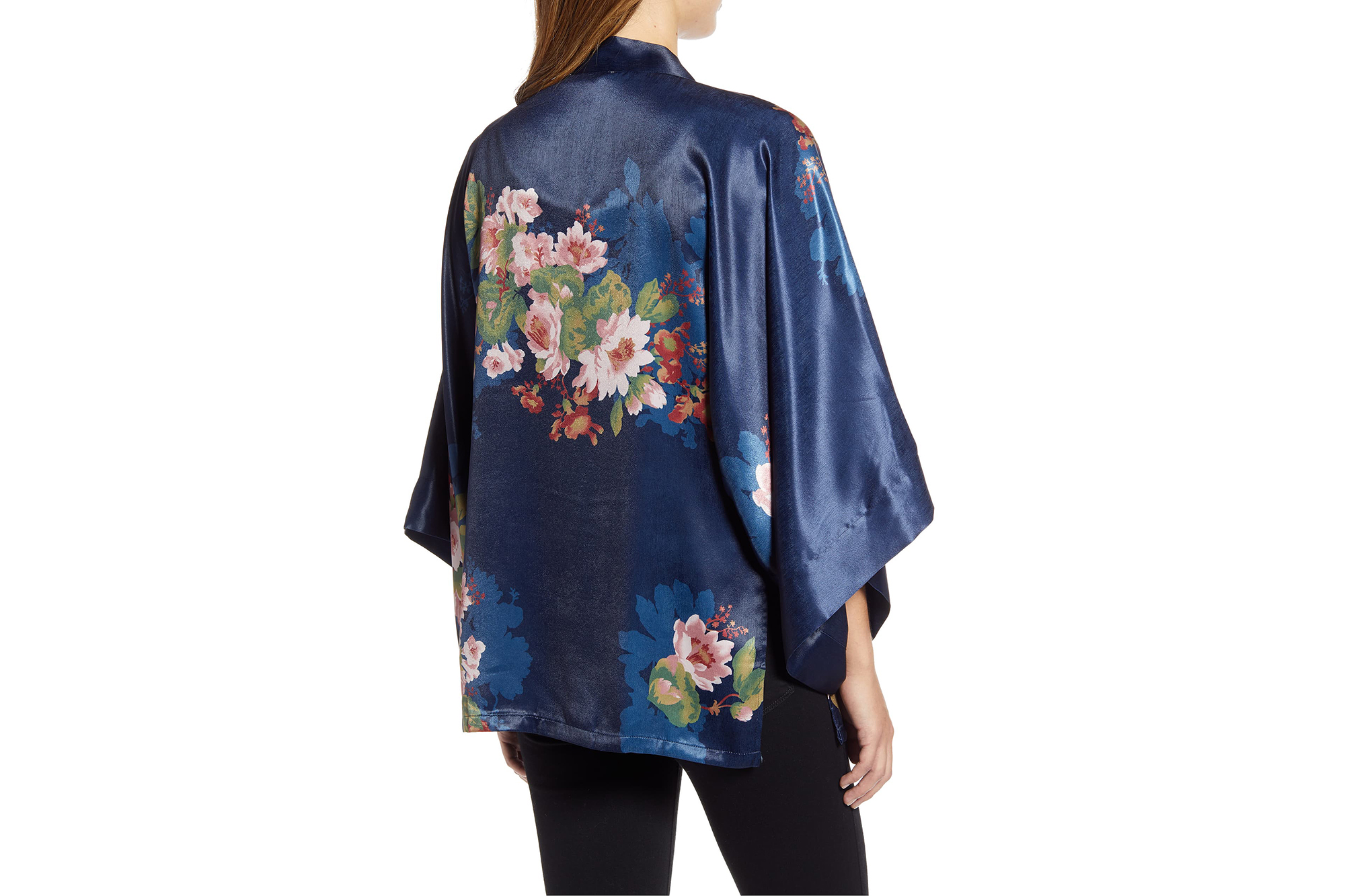 Floral Satin Open Jacket