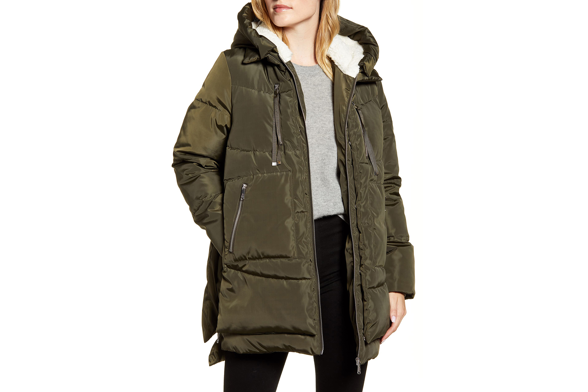 Sam Edelman Faux Shearling Lined Puffer Coat