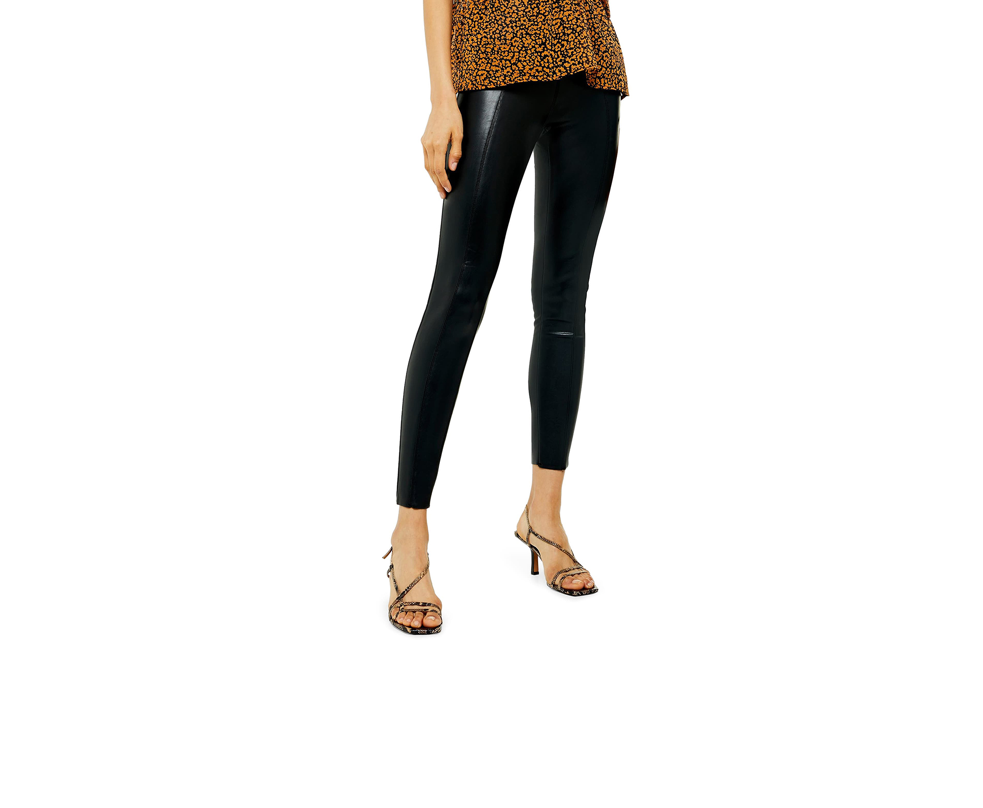 Topshop Pipe Faux Leather Skinny Legging