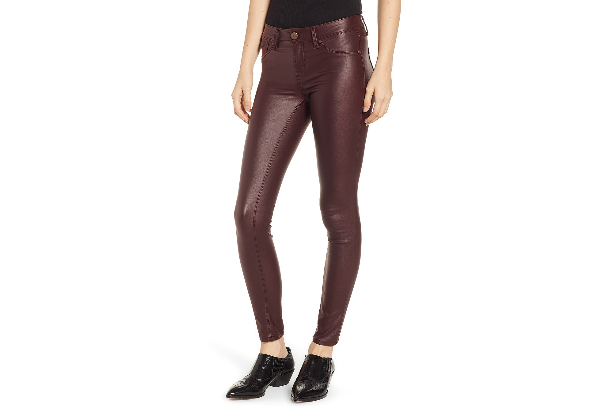 1822 Denim High Waist Coated Skinny Jeans