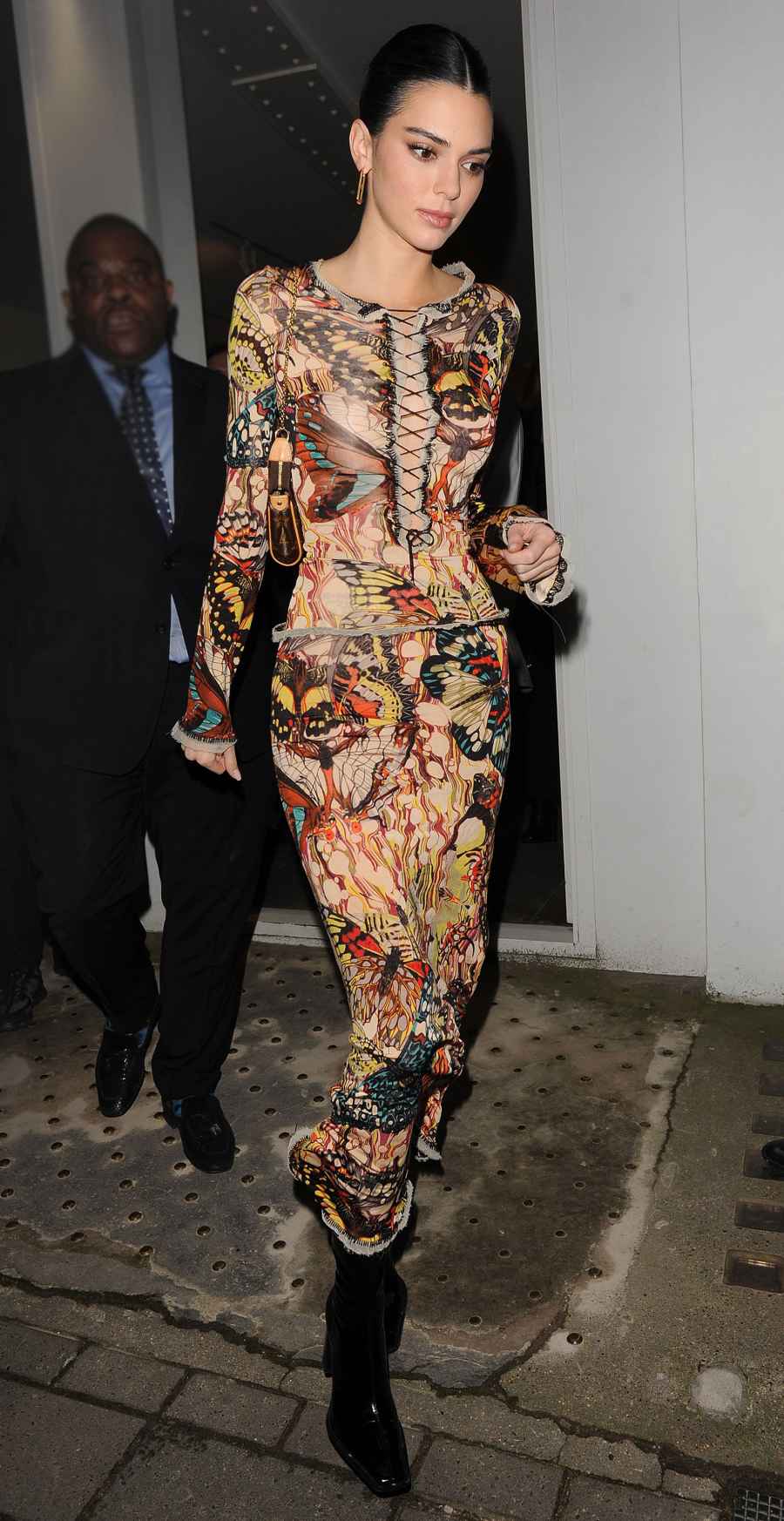 Kendall Jenner Print Dress February 17, 2020