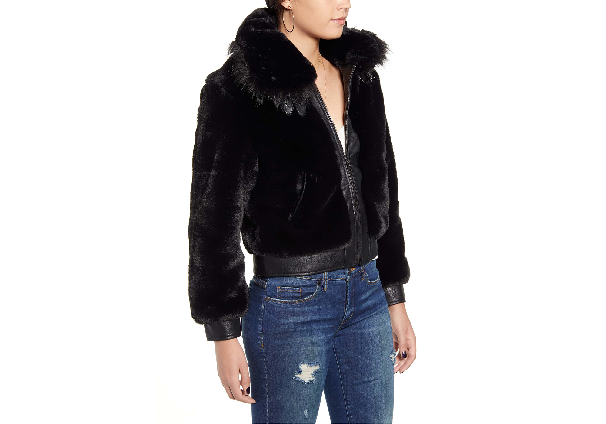 BLANKNYC Faux Fur Jacket