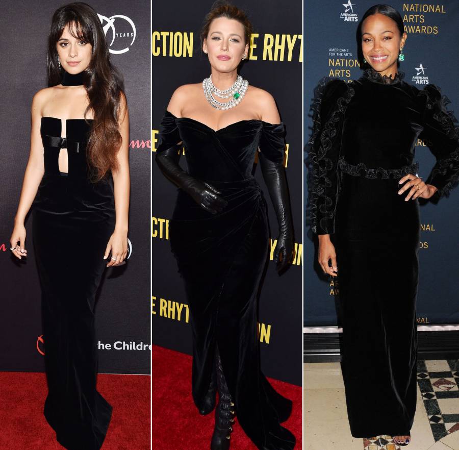 Celebs Wearing Black Velvet