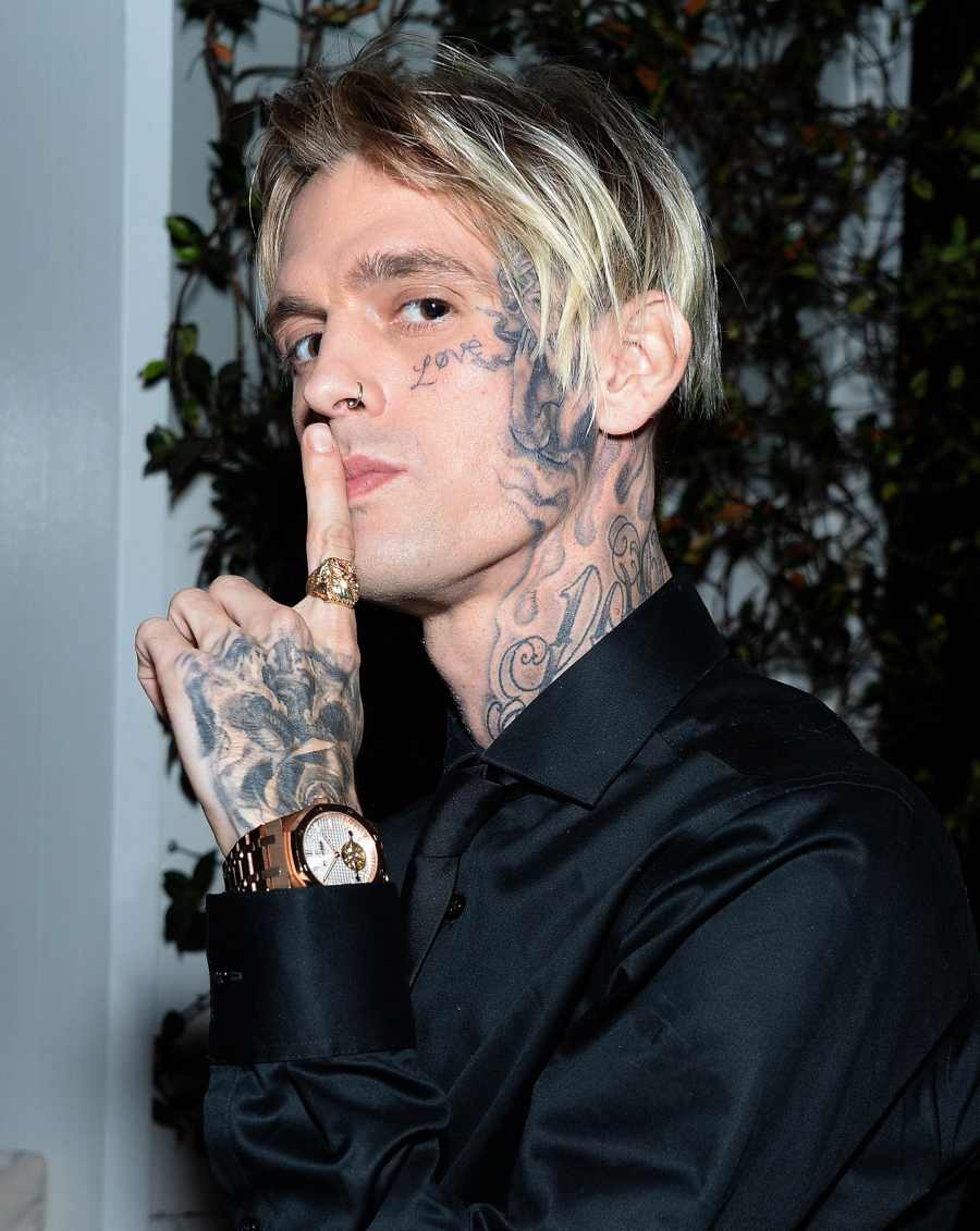 Celebs With Face Tattoos - Aaron Carter