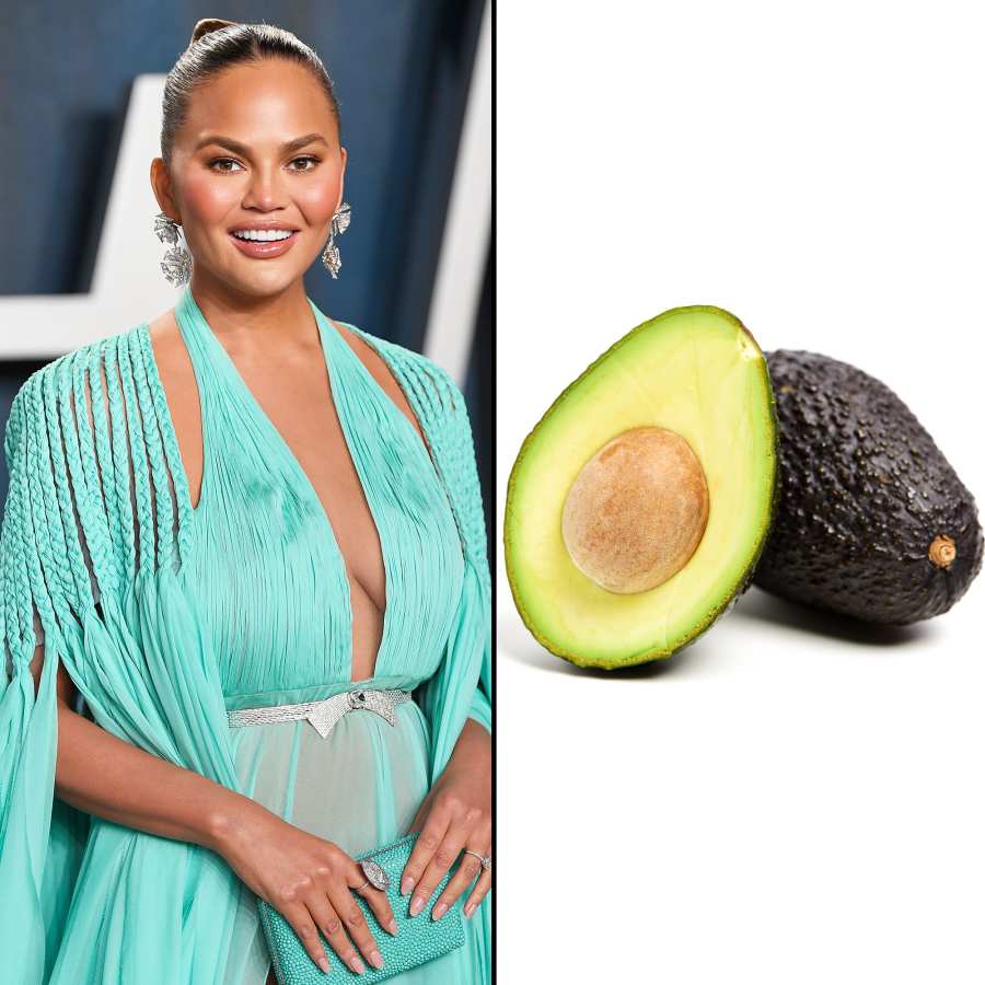 Chrissy Teigen and an Avocado