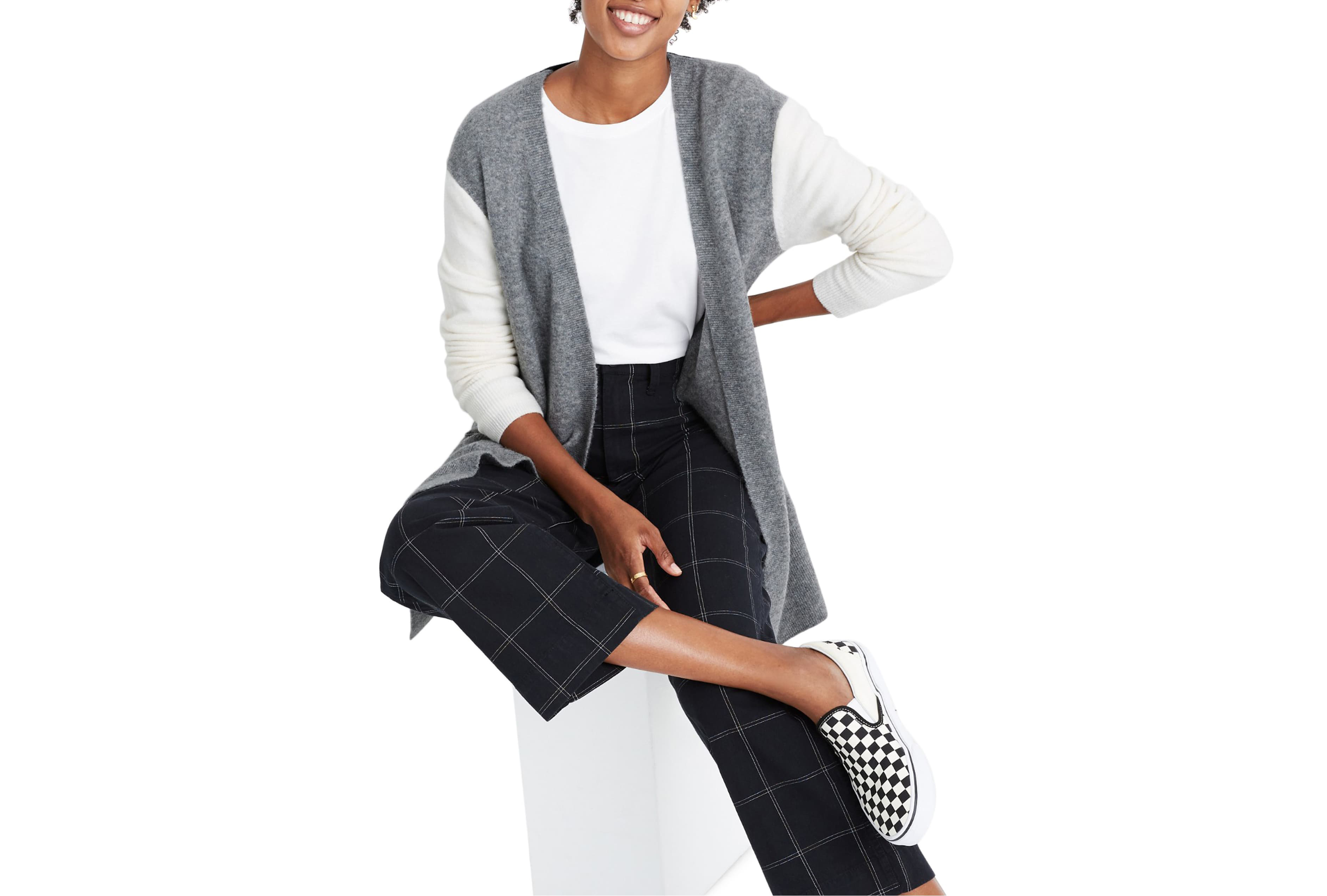 Madewell Colorblock Kent Cardigan Sweater