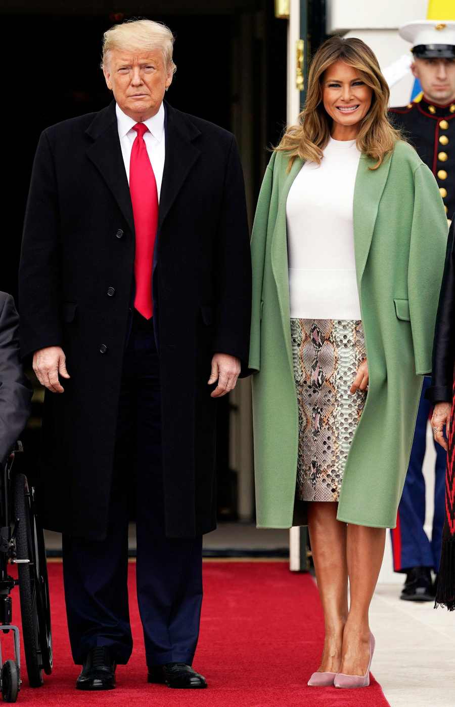 Melania Trump Snakeskin Skirt February 12, 2020