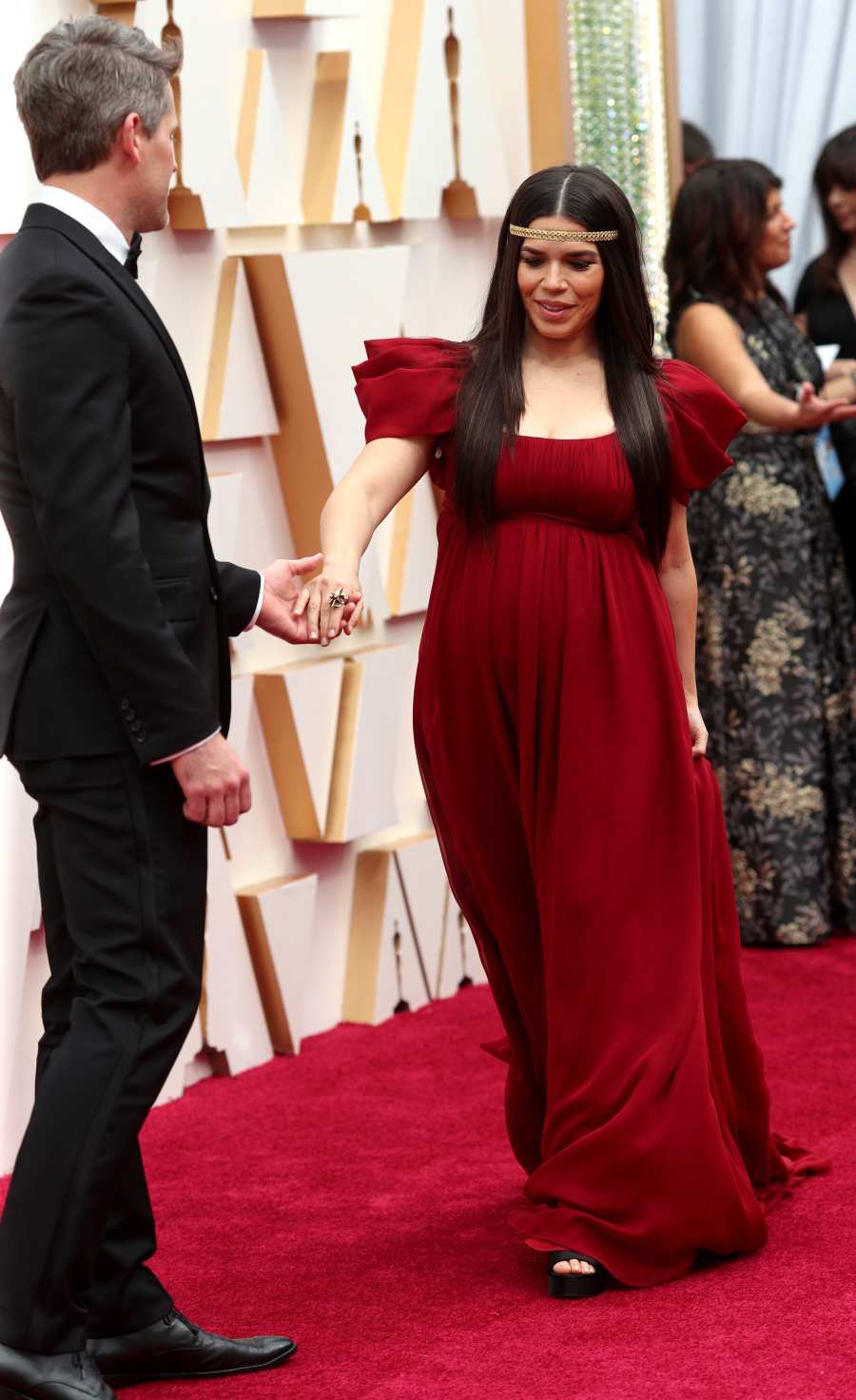 Ryan Piers Williams and America Ferrera Oscars 2020 PDA