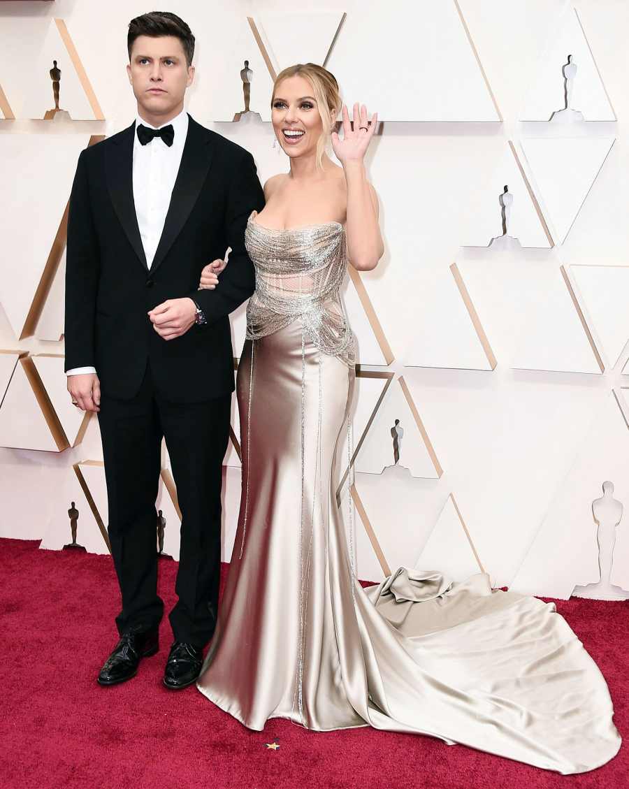 Scarlett Johansson and Colin Jost Sizzle on Oscars 2020 Red Carpet