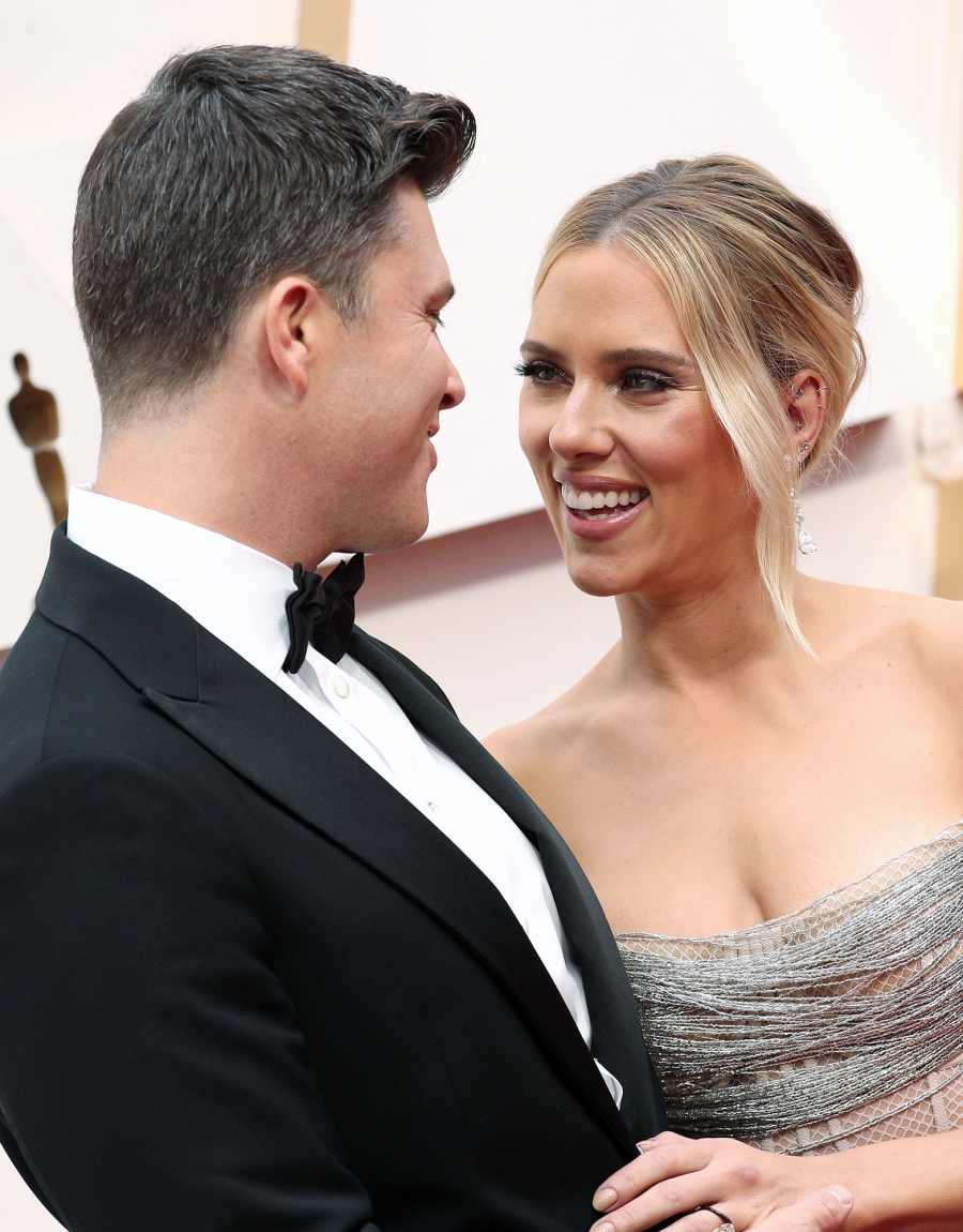 Scarlett Johansson and Colin Jost Sizzle on Oscars 2020 Red Carpet