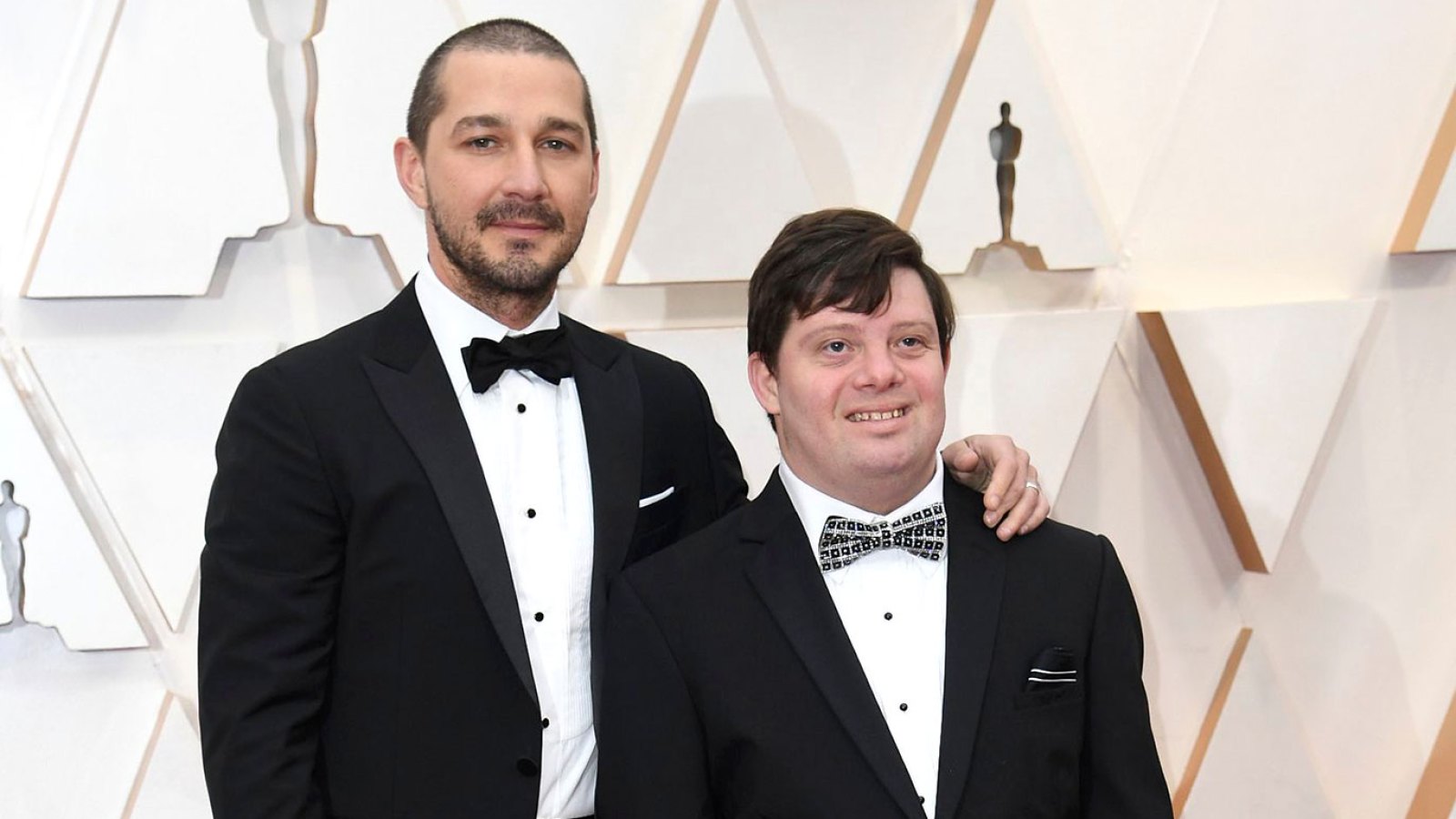 Shia LaBeouf and Zack Gottsagen Red Carpet Oscars 2020