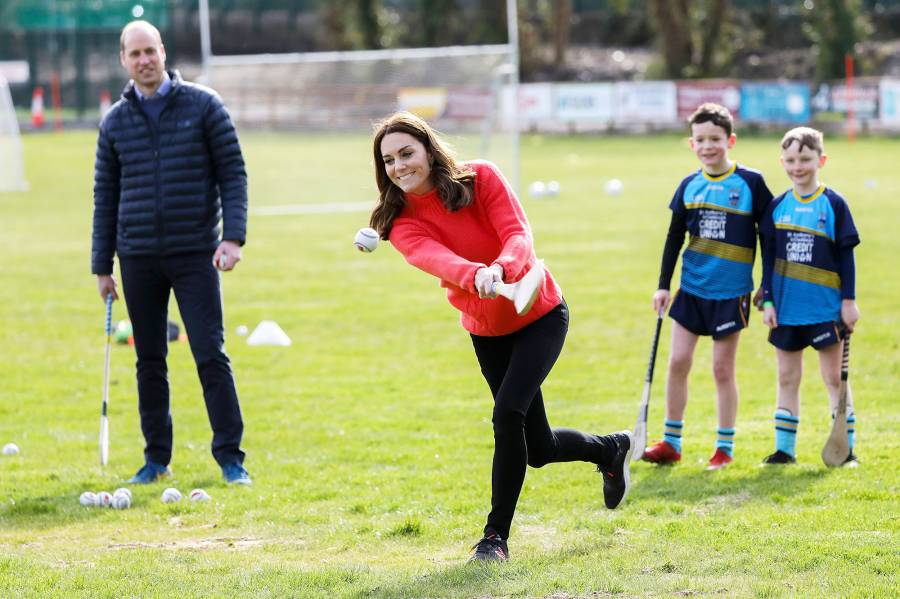 Prince William and Duchess Kate Visit Ireland Trying Hurling