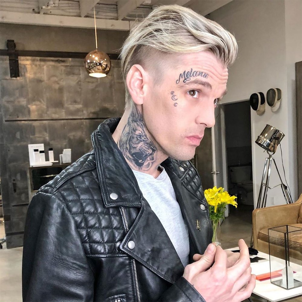 Aaron Carter's New Face Tattoo