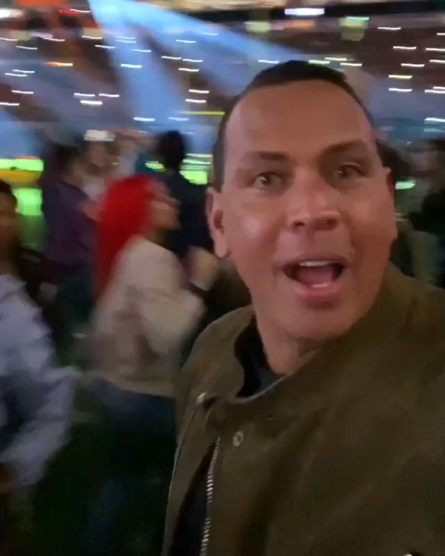 Jennifer Lopez and Alex Rodriguez Super Bowl February 2020