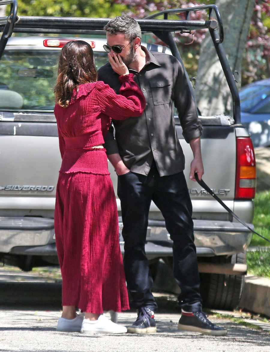 Ben Affleck and Ana De Armas PDA Walking Dogs