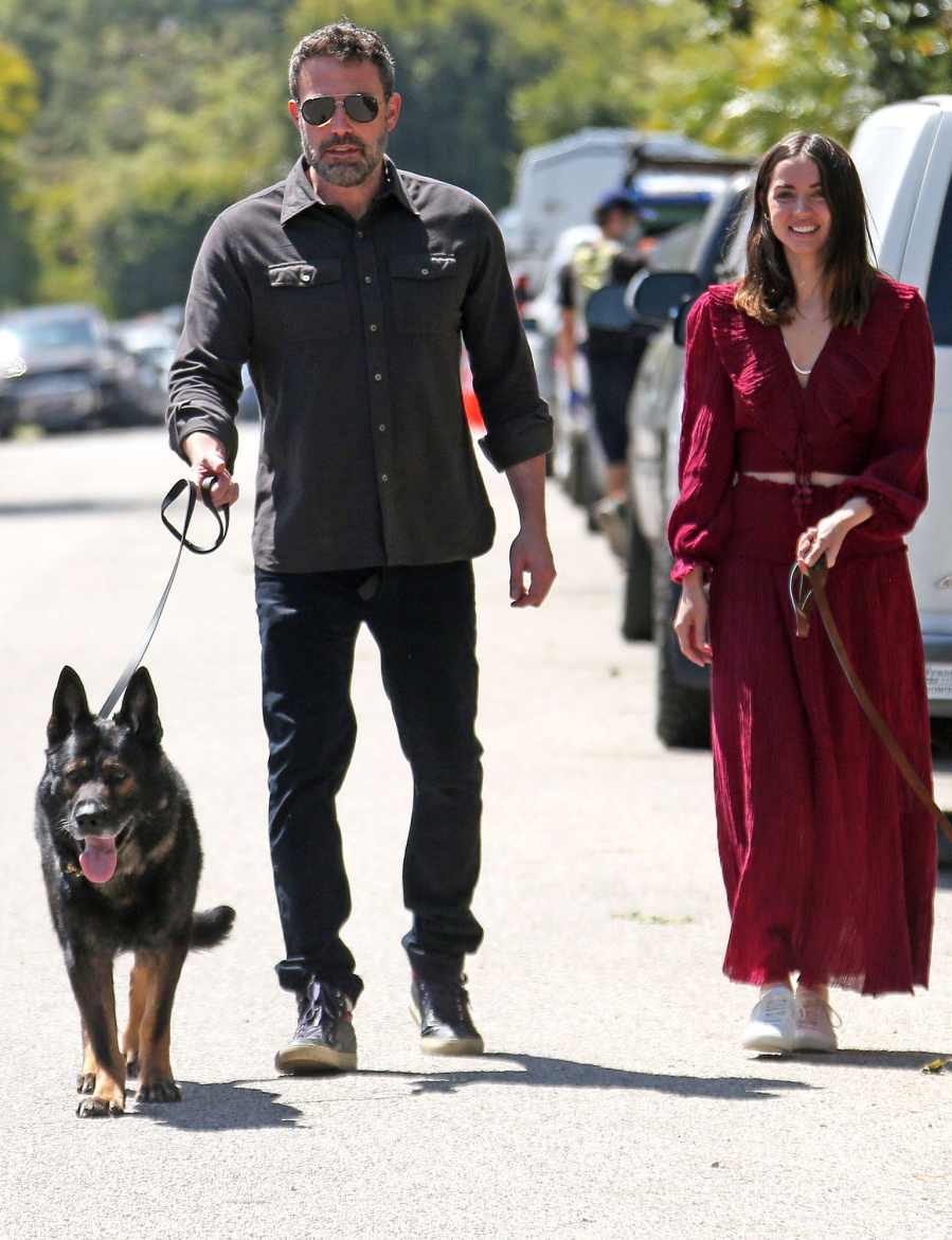 Ben Affleck and Ana De Armas PDA Walking Dogs