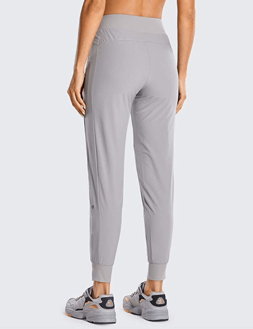 CRZ YOGA Women's Double Layer Jogger Sweatpants (Dark Chrome)