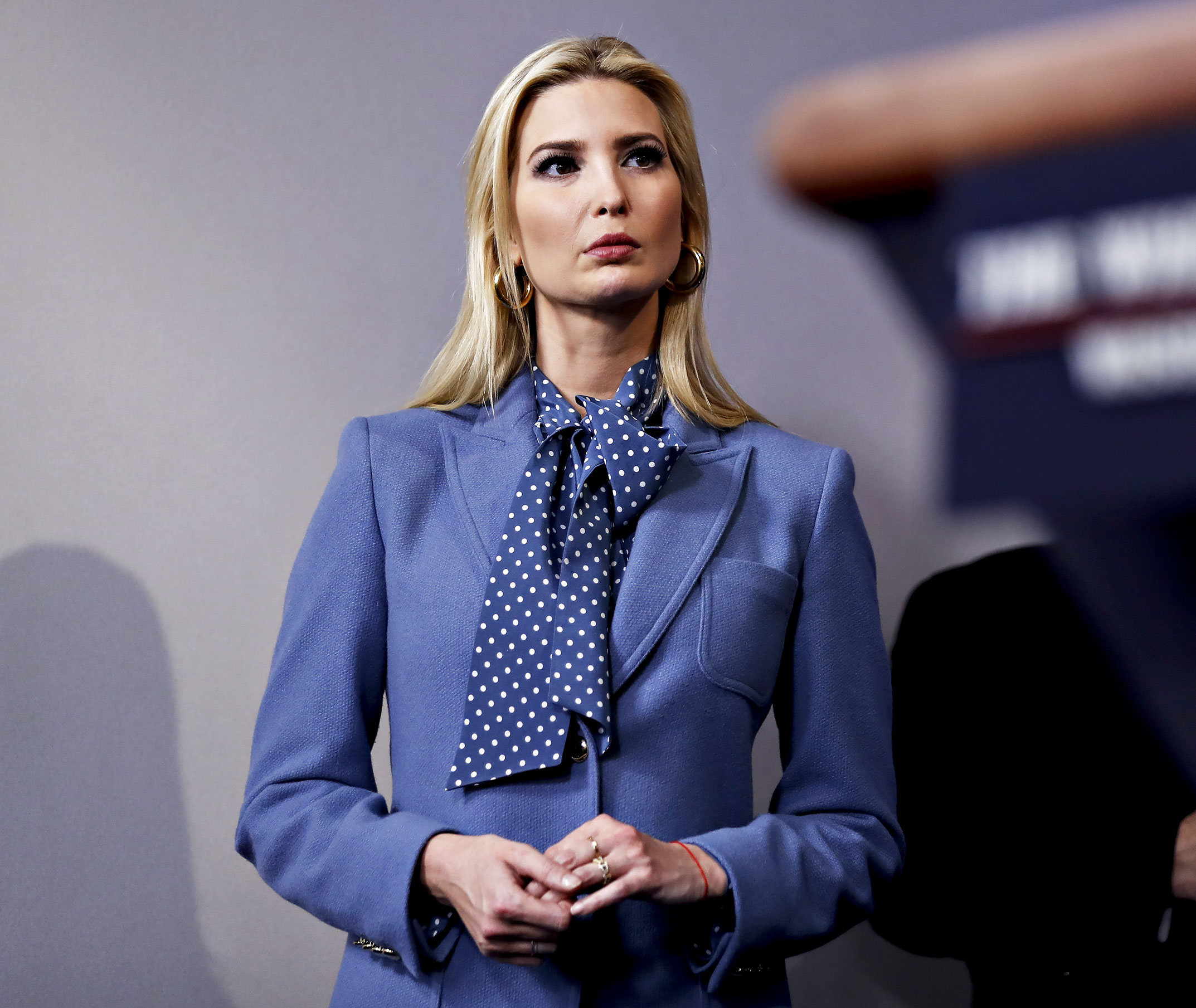 Ivanka Trump Blue Pantsuit March 20, 2020