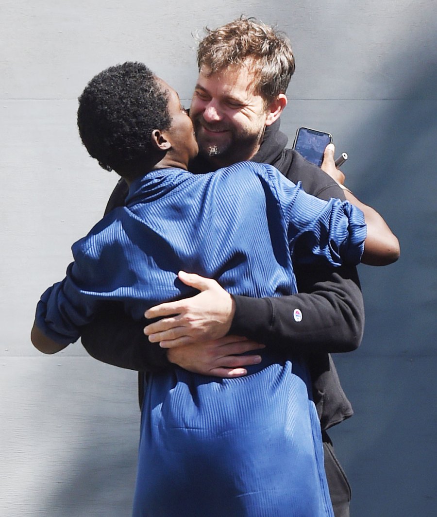 Joshua Jackson and Jodie Turner-Smith Hugging