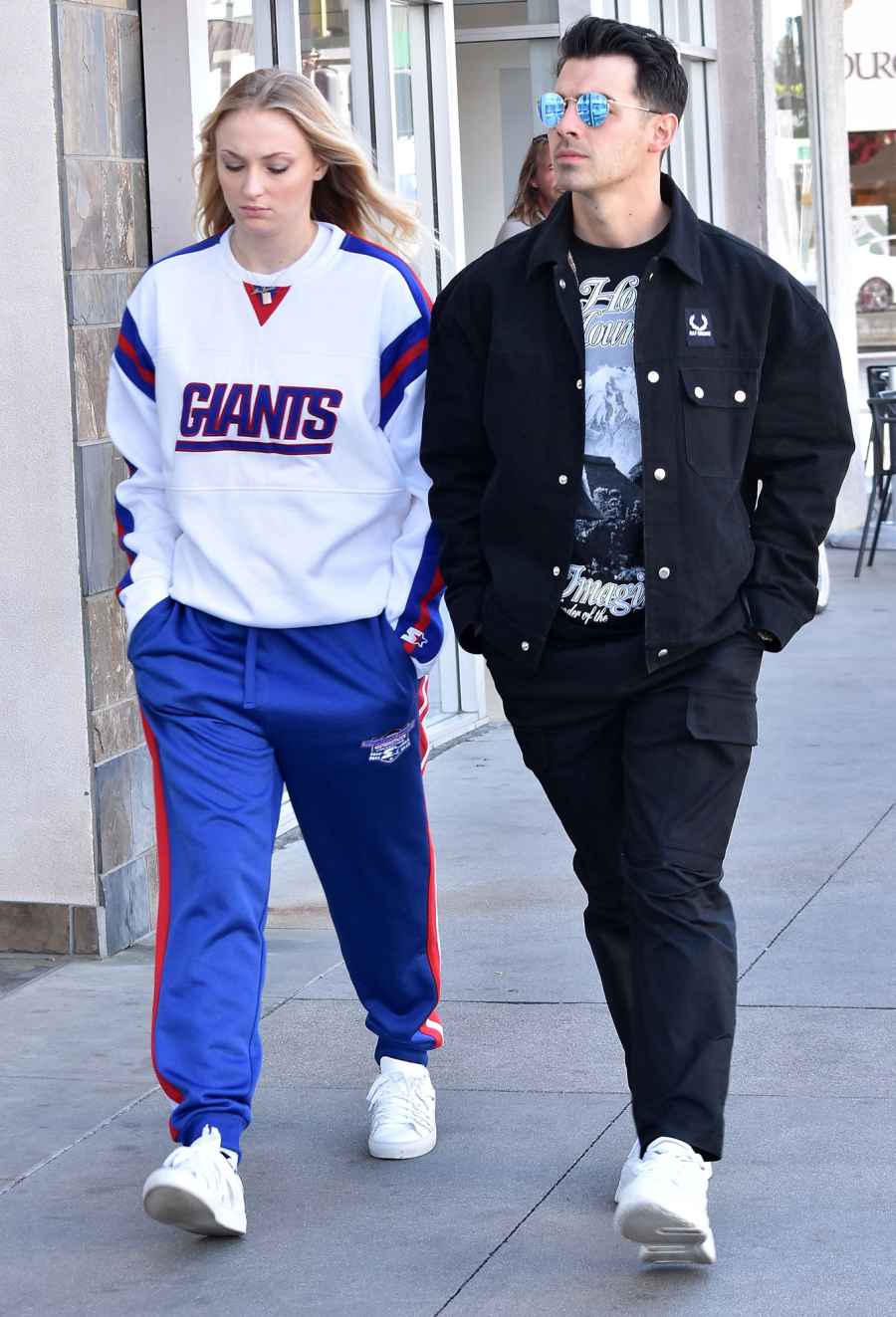 Pregnant Sophie Turner and Joe Jonas Shop at Kids Store New York Giants Sweater