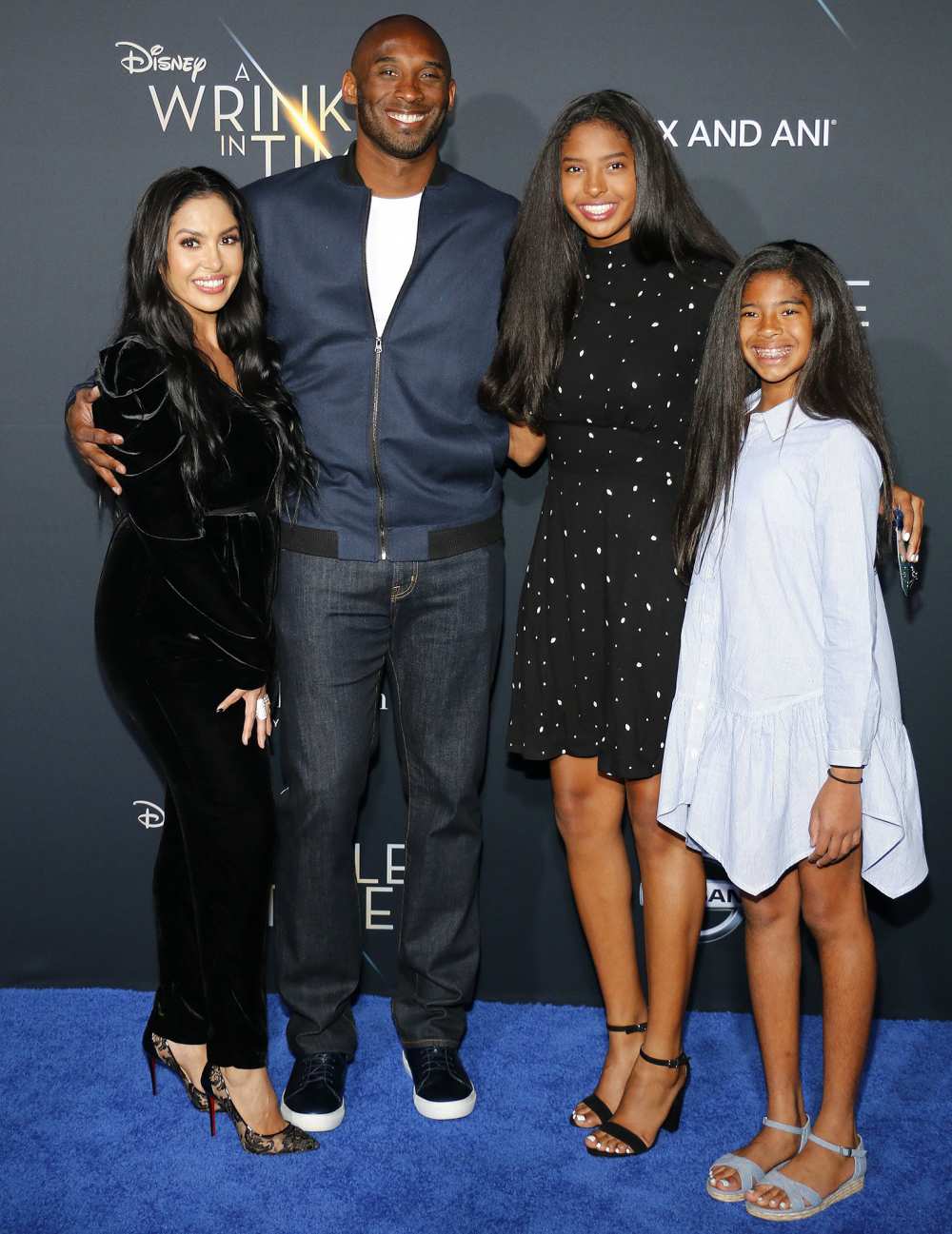 Vanessa Bryant and Daughters Natalia, Bianka and Capri Pose in Front of Mural of Kobe Bryant and Daughter Gianna 2