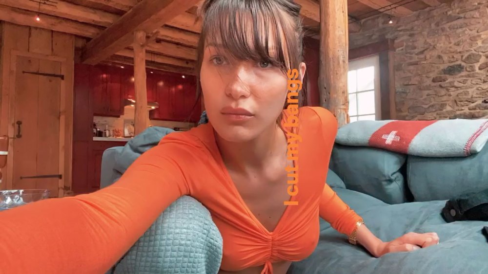 Bella Hadid Successfully Cut Her Own Bangs, Then Her Friend's