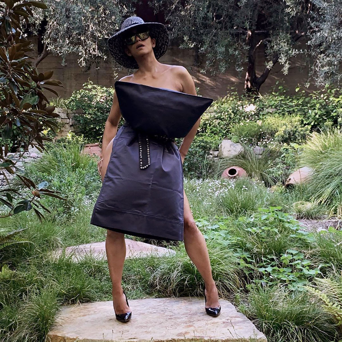 Halle Berry Looks Red Carpet-Ready With Pillow as a Minidress