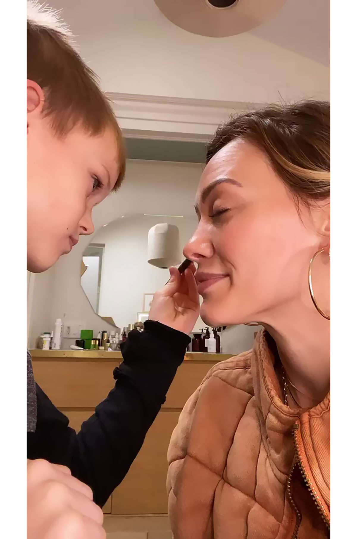 Hilary Duff Lets Son Luca Do Her Makeup: 'It's Unique'