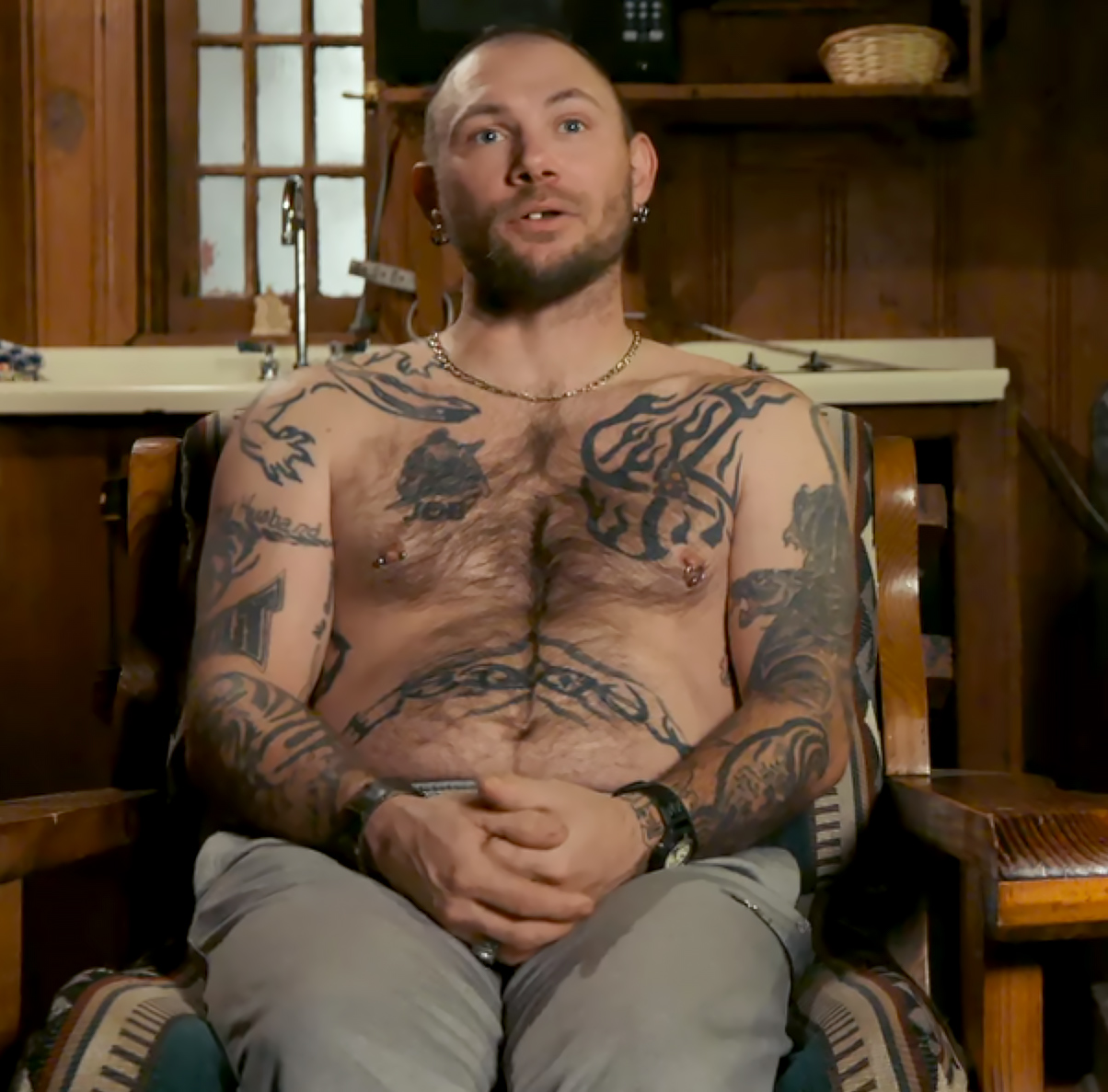 John Finlay shirtless