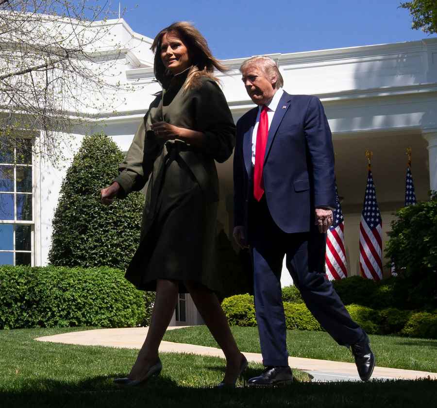 Melania Trump Green Coat Dress April 23, 2020