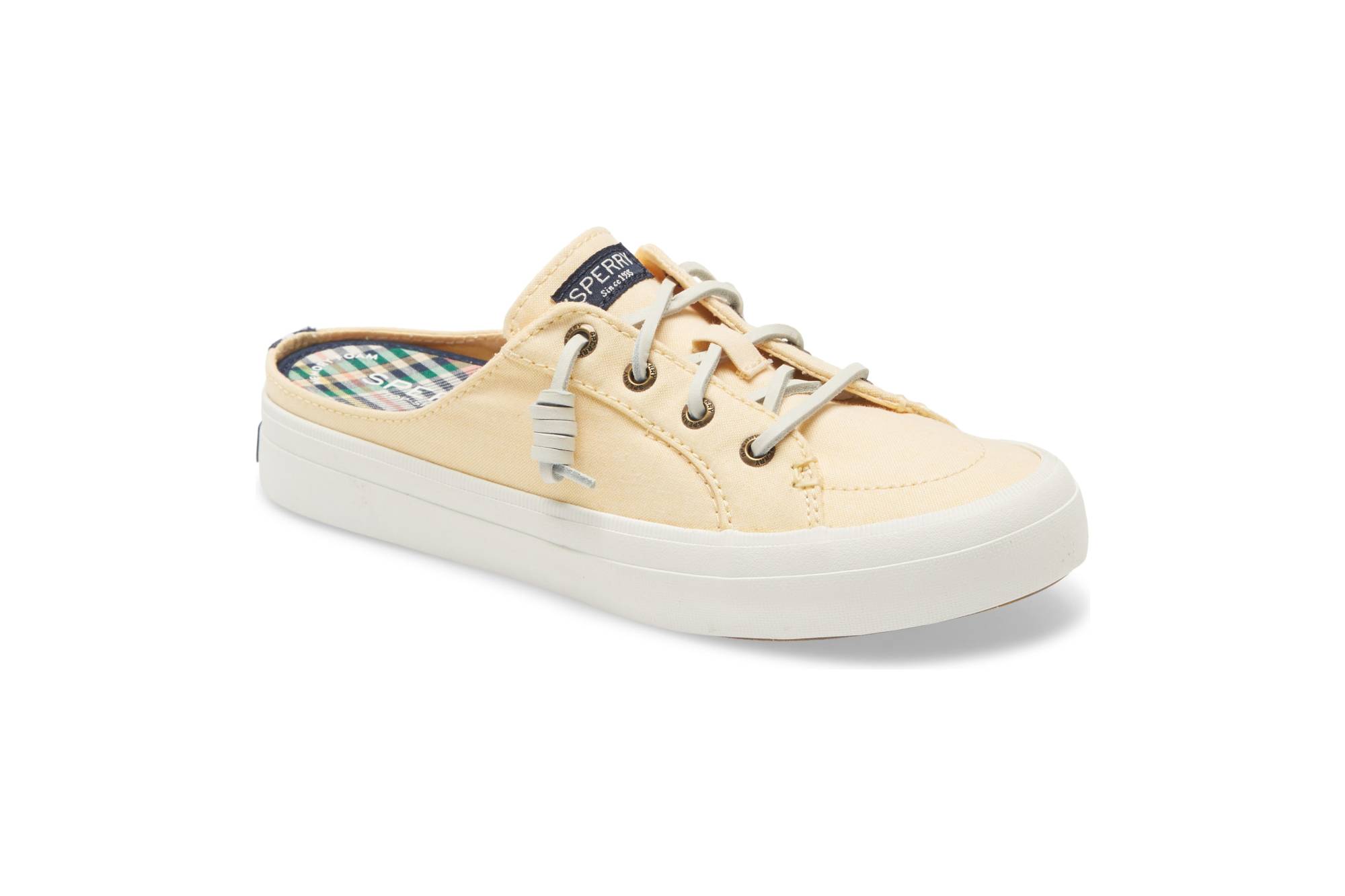 Sperry Crest Vibe Mule (Yellow Chambray Fabric)