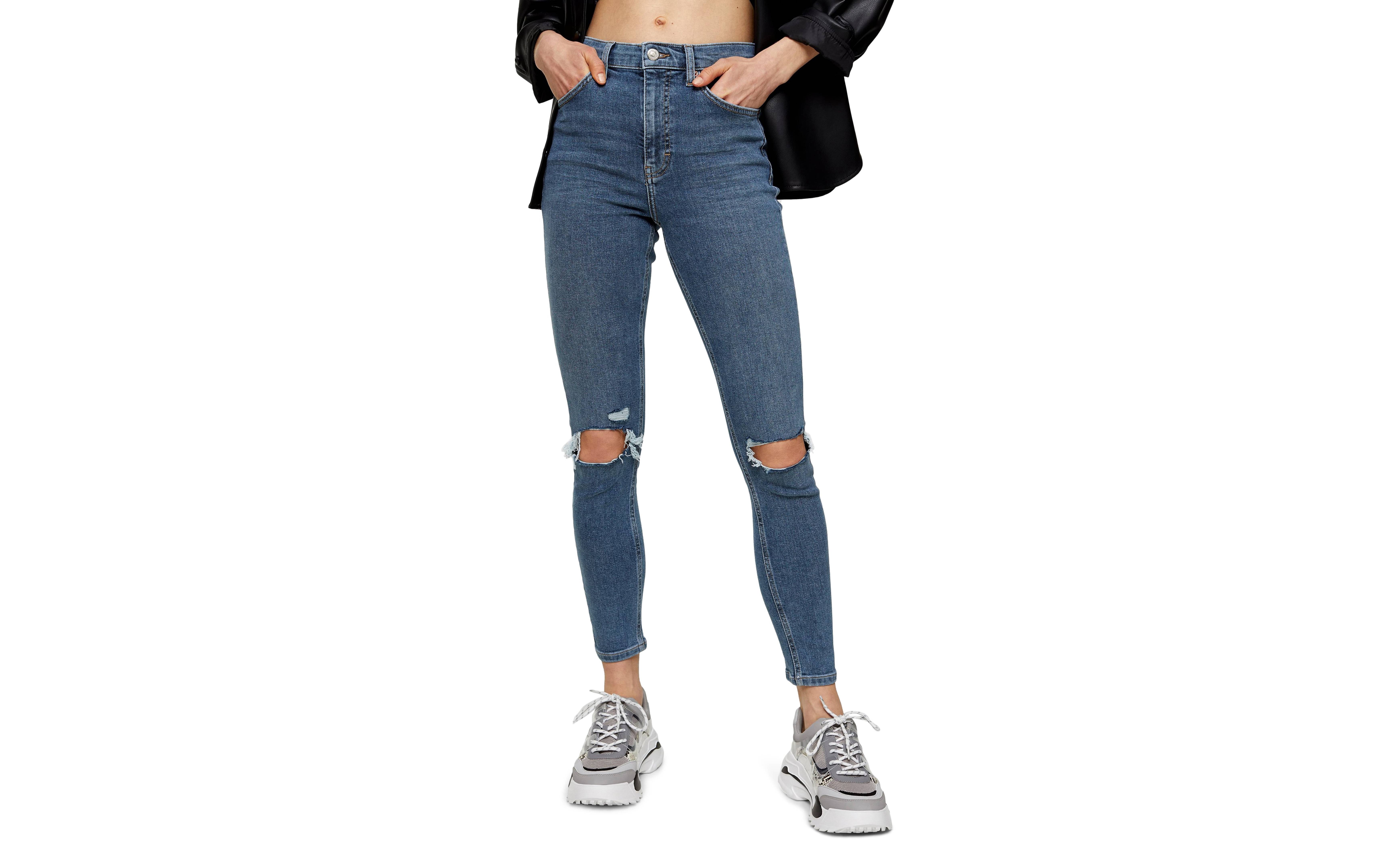 Topshop Jamie High Waist Ripped Skinny Jeans