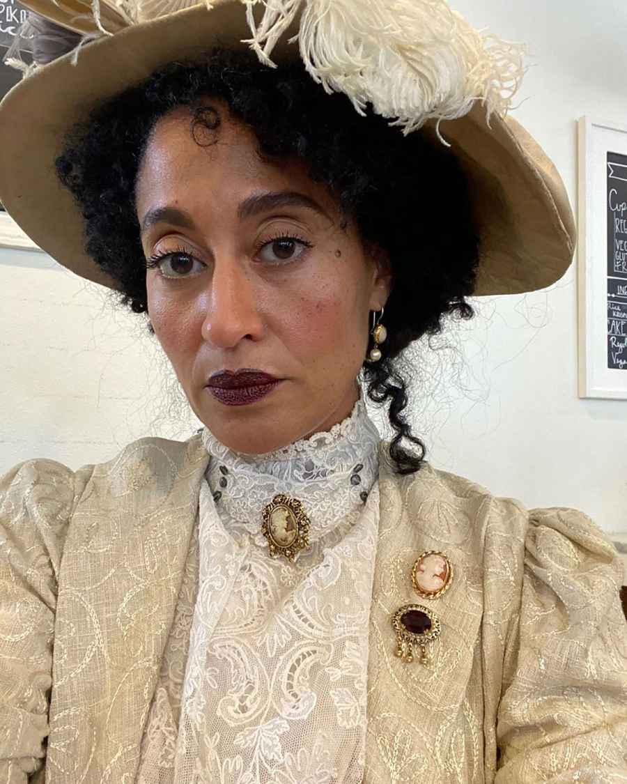 Tracee Ellis Ross Wears Her Trademark Red Lipstick While Self-Isolating