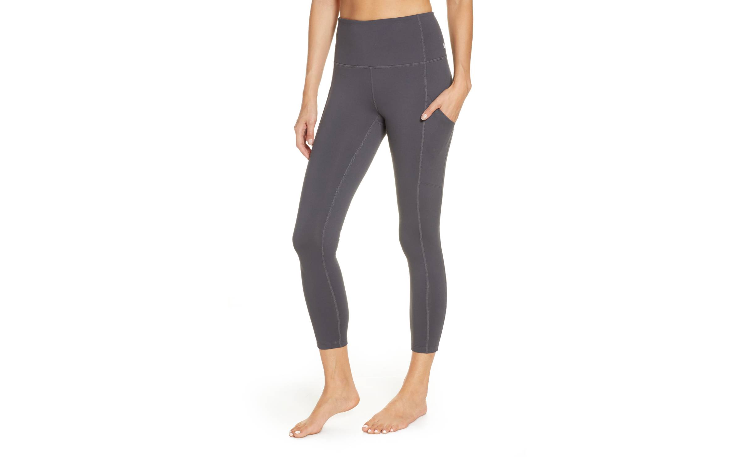 Zella Live In High Waist 7:8 Leggings (Grey Forged)