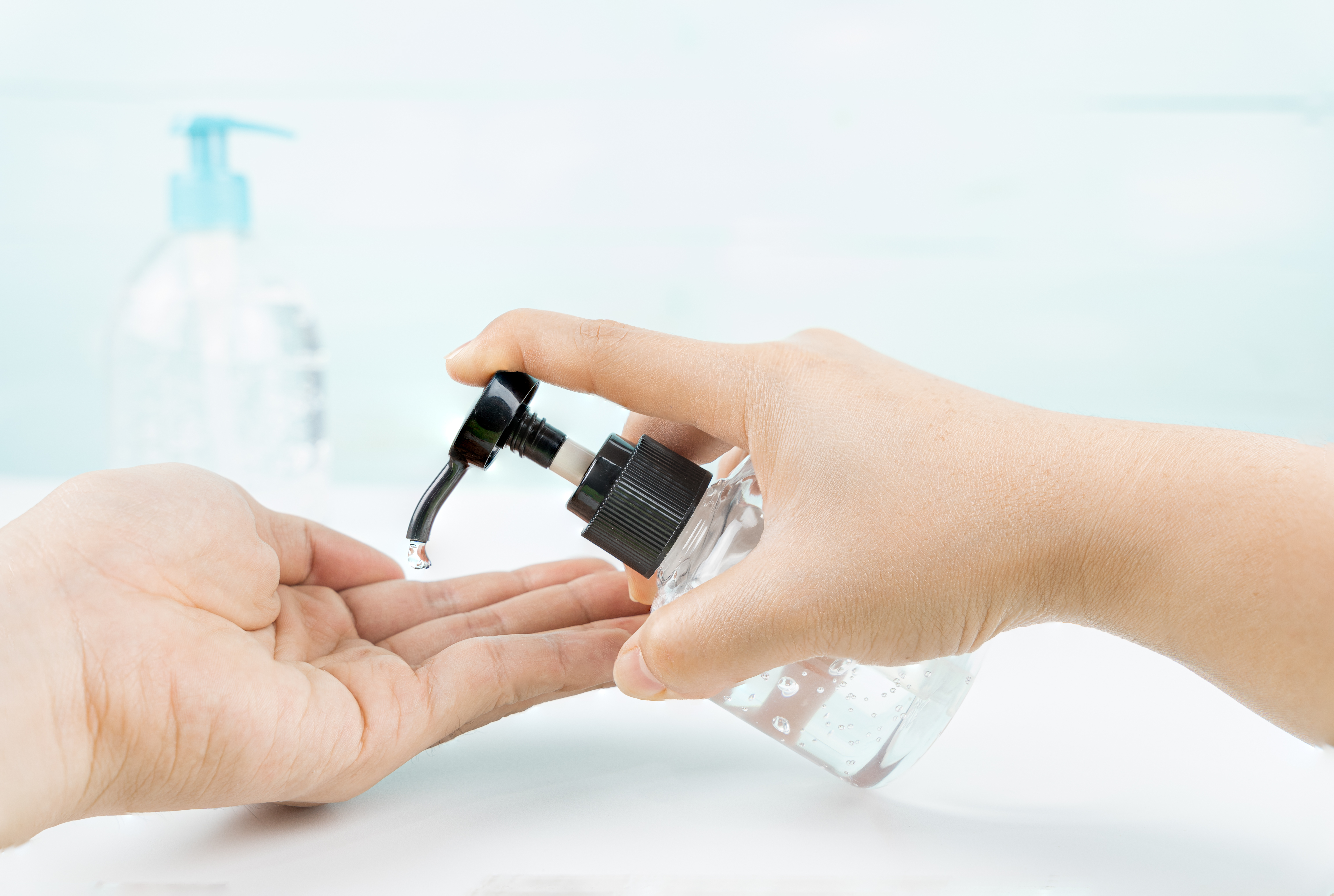 hand sanitizer stock photo