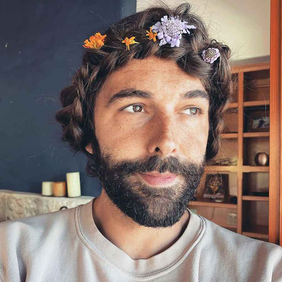 Jonathan Van Ness Wears a Flower Braid That's a Work of Art