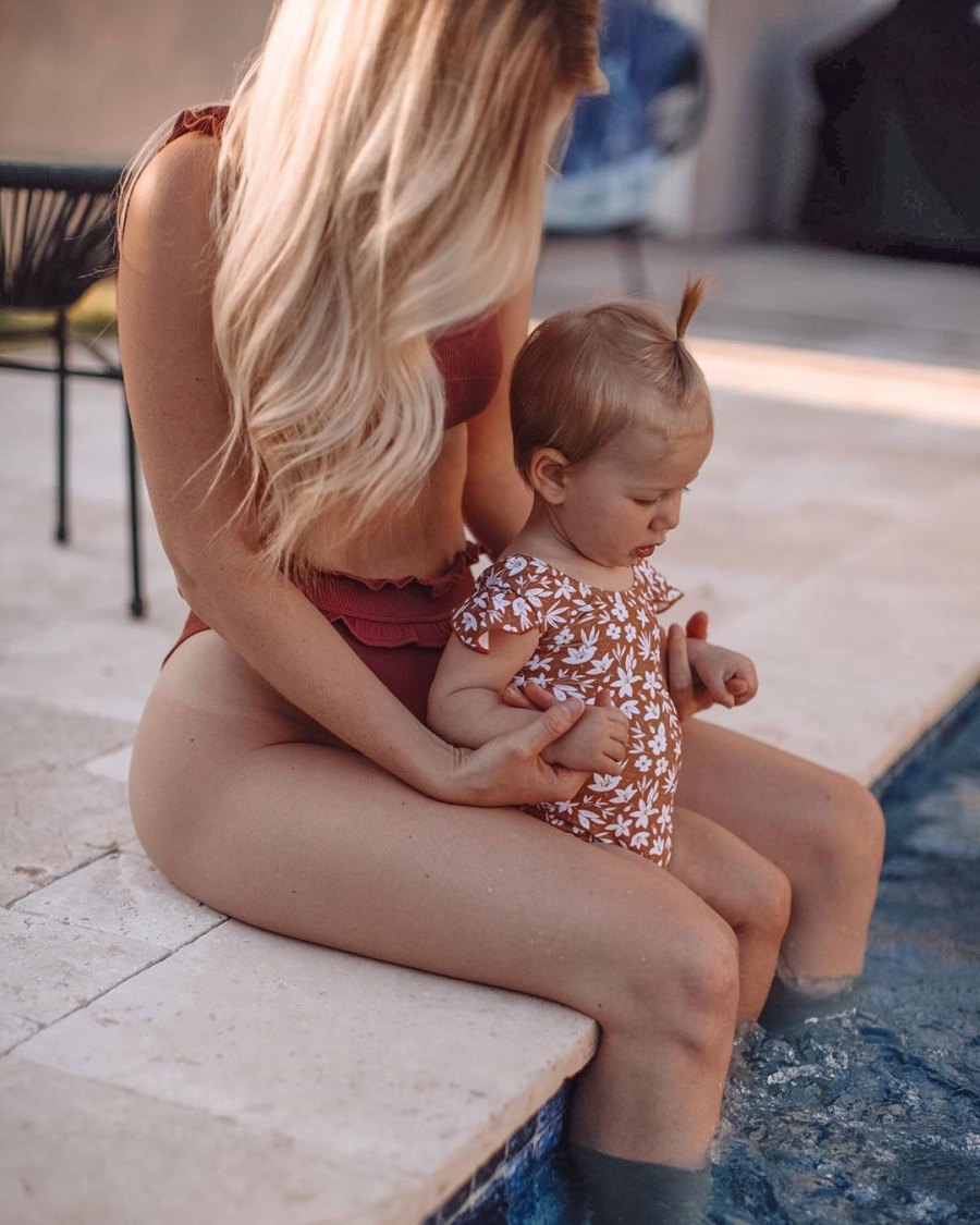 Lauren Burnham Luyendyk Instagram Alessi Luyendyk Celebrity Kids Playing in the Pool in Summer 2020