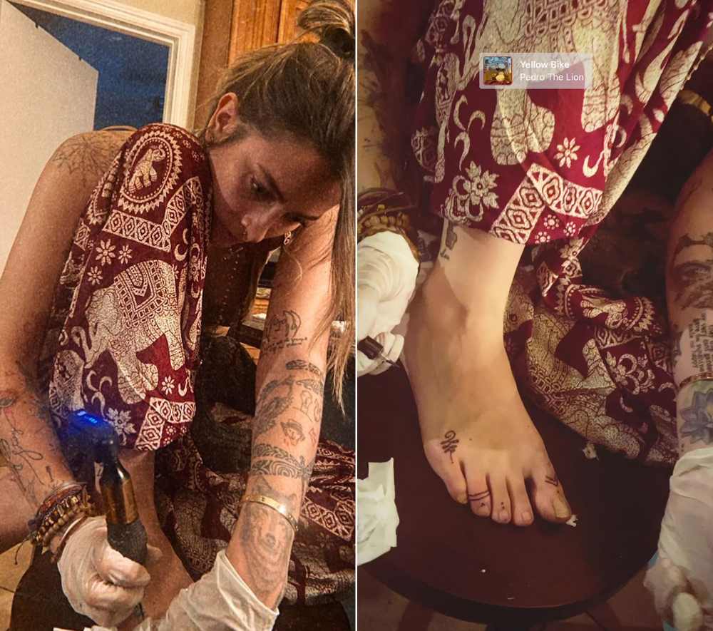 Paris Jackson Gives Herself Another Tattoo in Quarantine