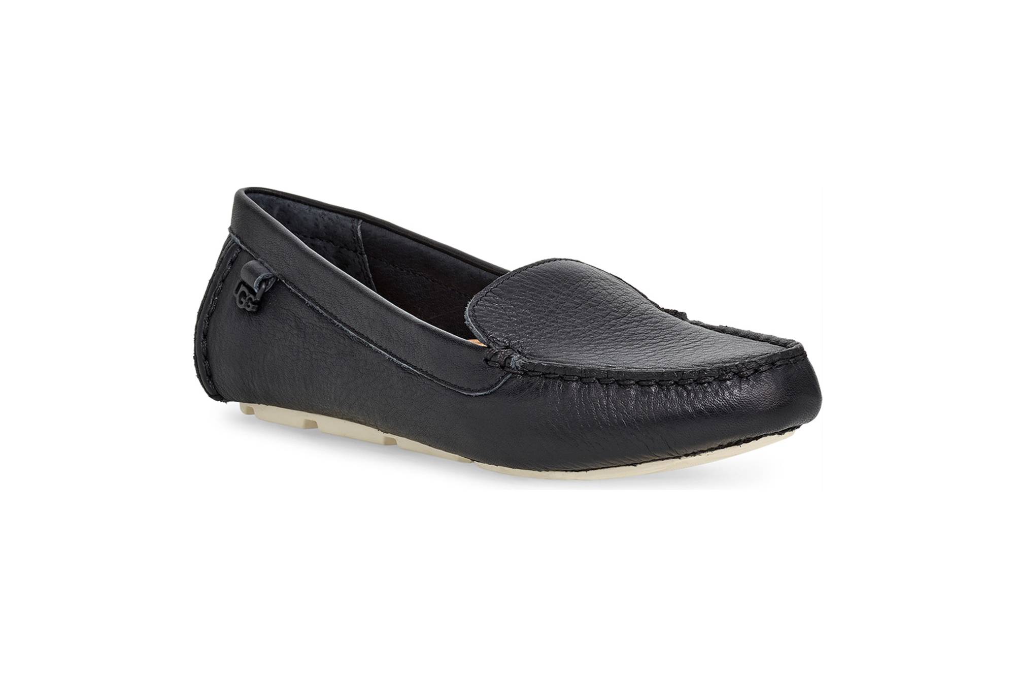 UGG Flores Driving Loafer (Black Leather)