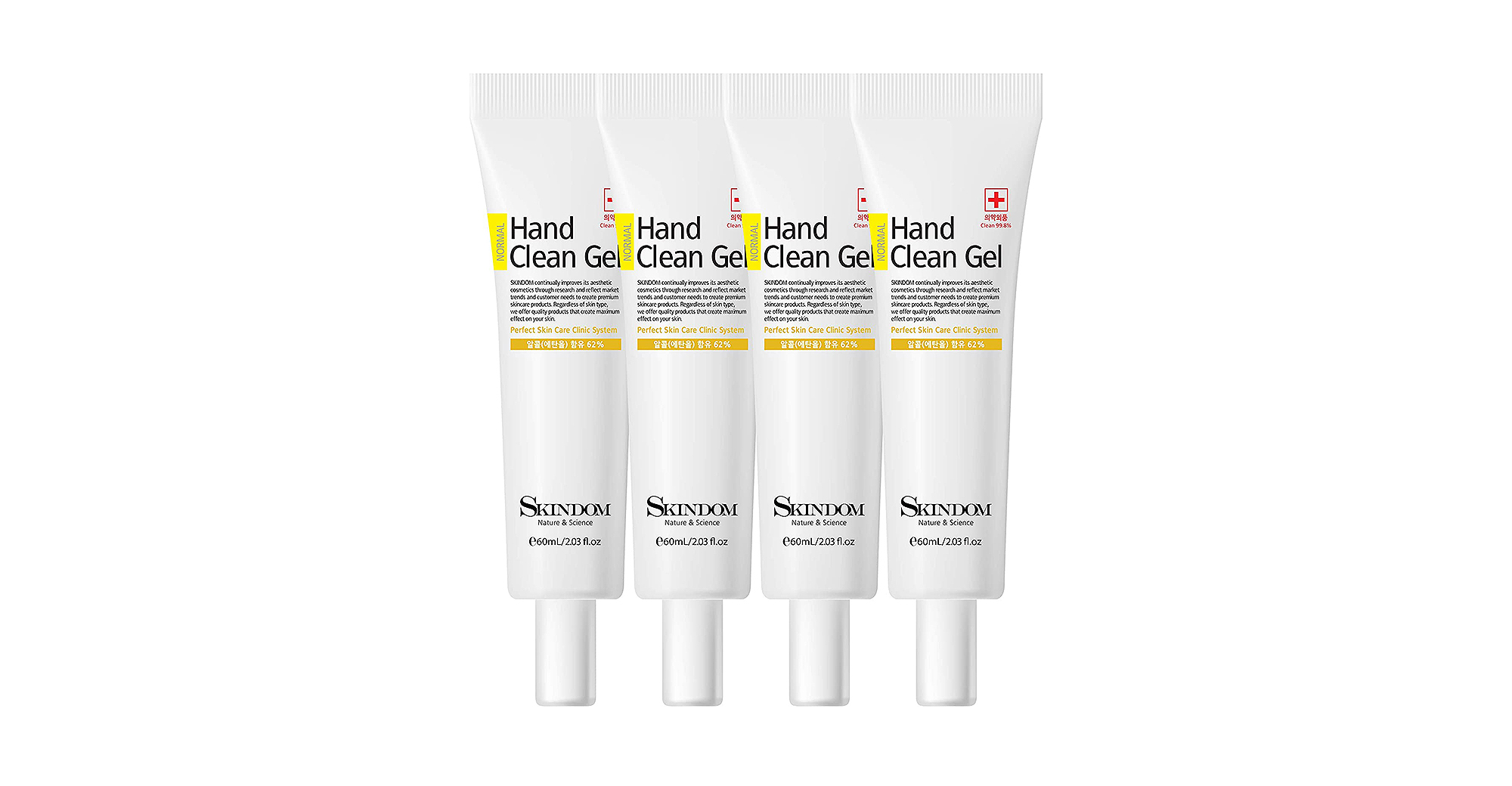 Skindom Hand Sanitizer Clean Gel (4-Pack)