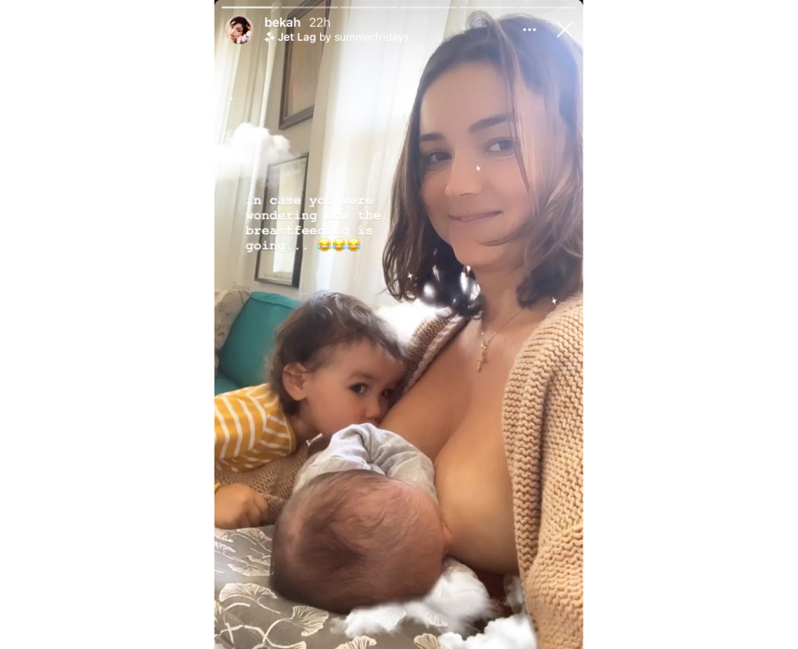 Bekah Martinez Breastfeeds Daughter Daughter and Newborn Son at the Same Time