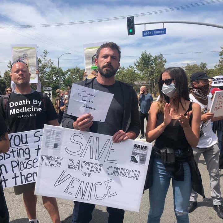 Ben Affleck and Ana de Armas protesting Black Lives Matter