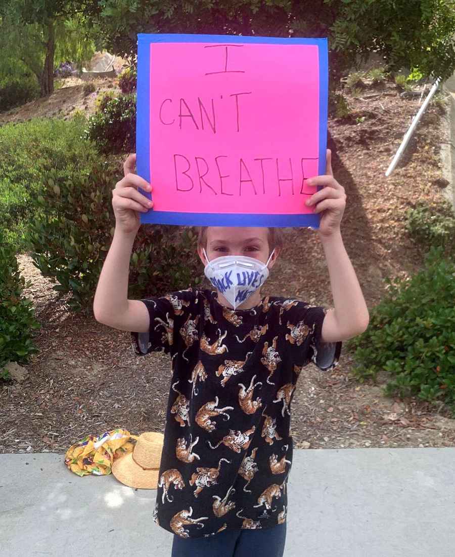 January Jones Celebrity Parents Bringing Their Children to Protests Supporting Black Lives Matter Movement