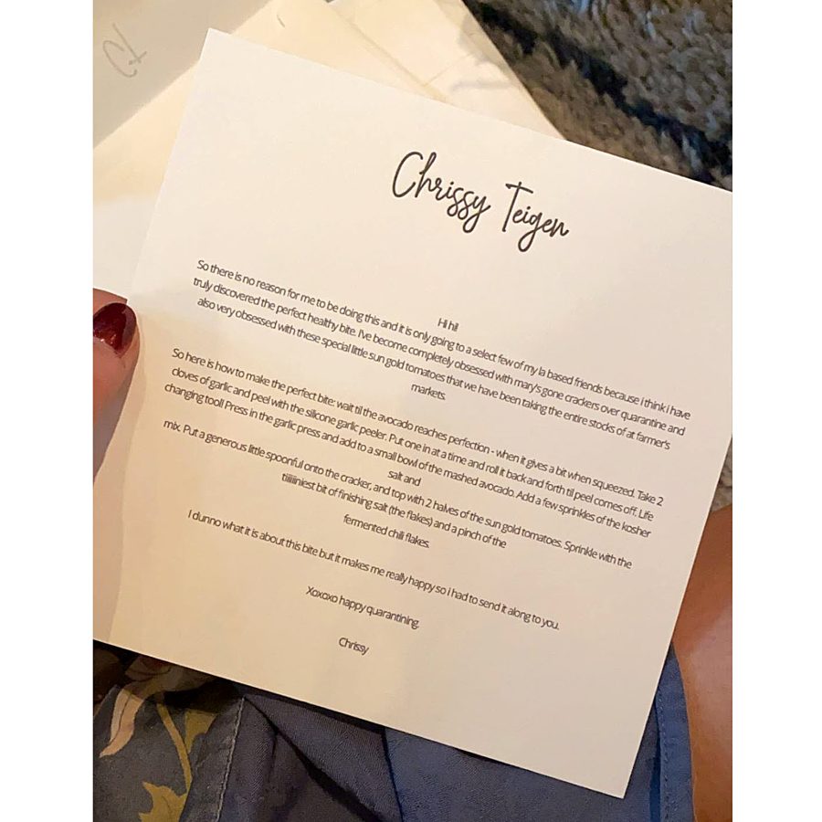 Chrissy Teigen Sends Perfect Healthy Bite Deliveries Her Pals