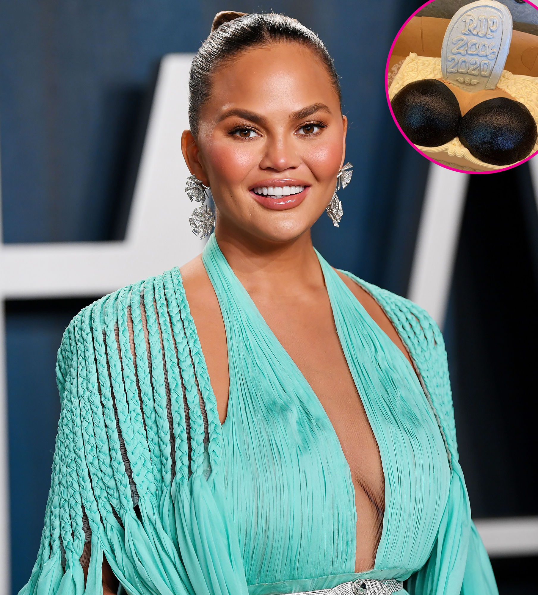Chrissy Teigen breast implant removal cake p