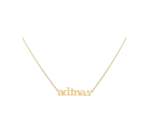 Adina's Jewels Personalized Mini Lowercase Nameplate Necklace