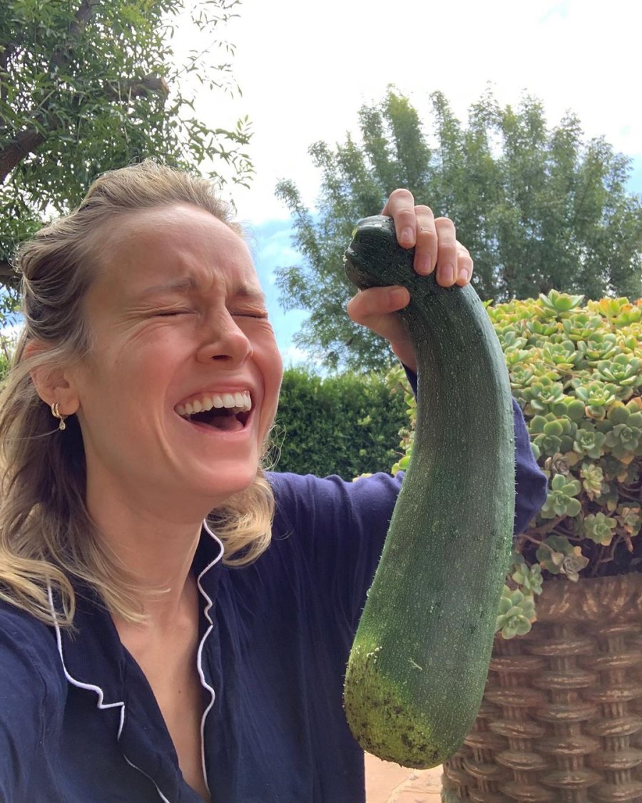 Brie Larson veggie garden