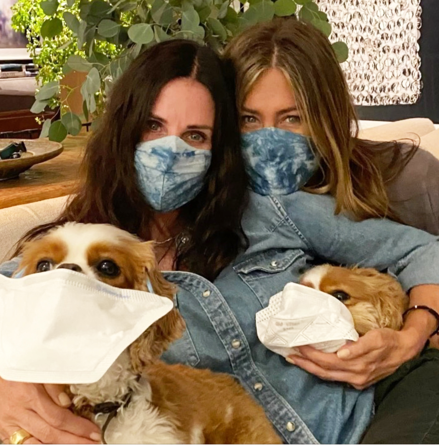 Courteney Cox Jennifer Aniston Masks